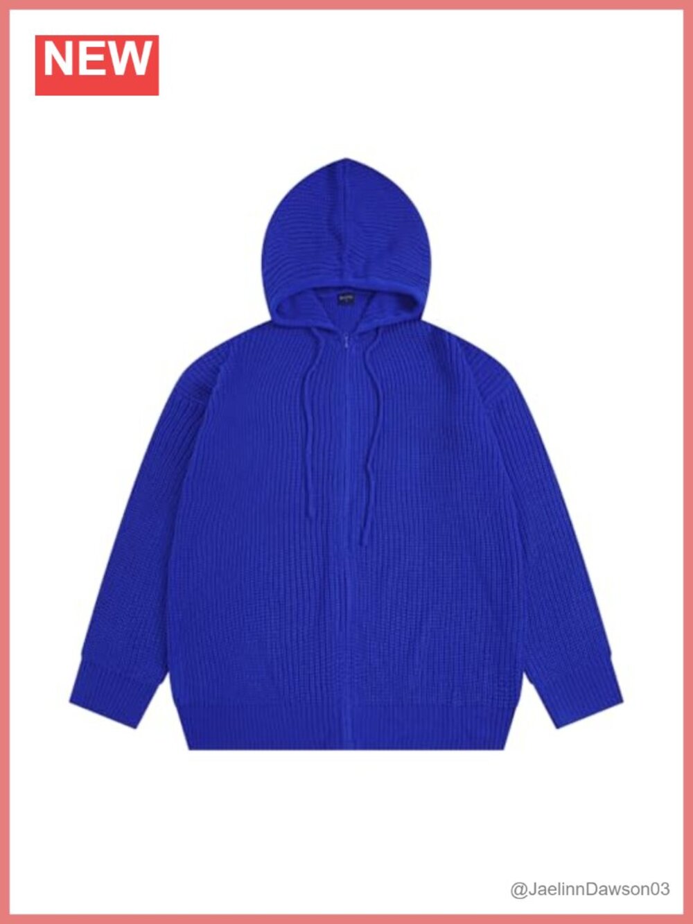 Women's Zip Up Hooded Cardigan Knit Sweater Cropped Relaxed